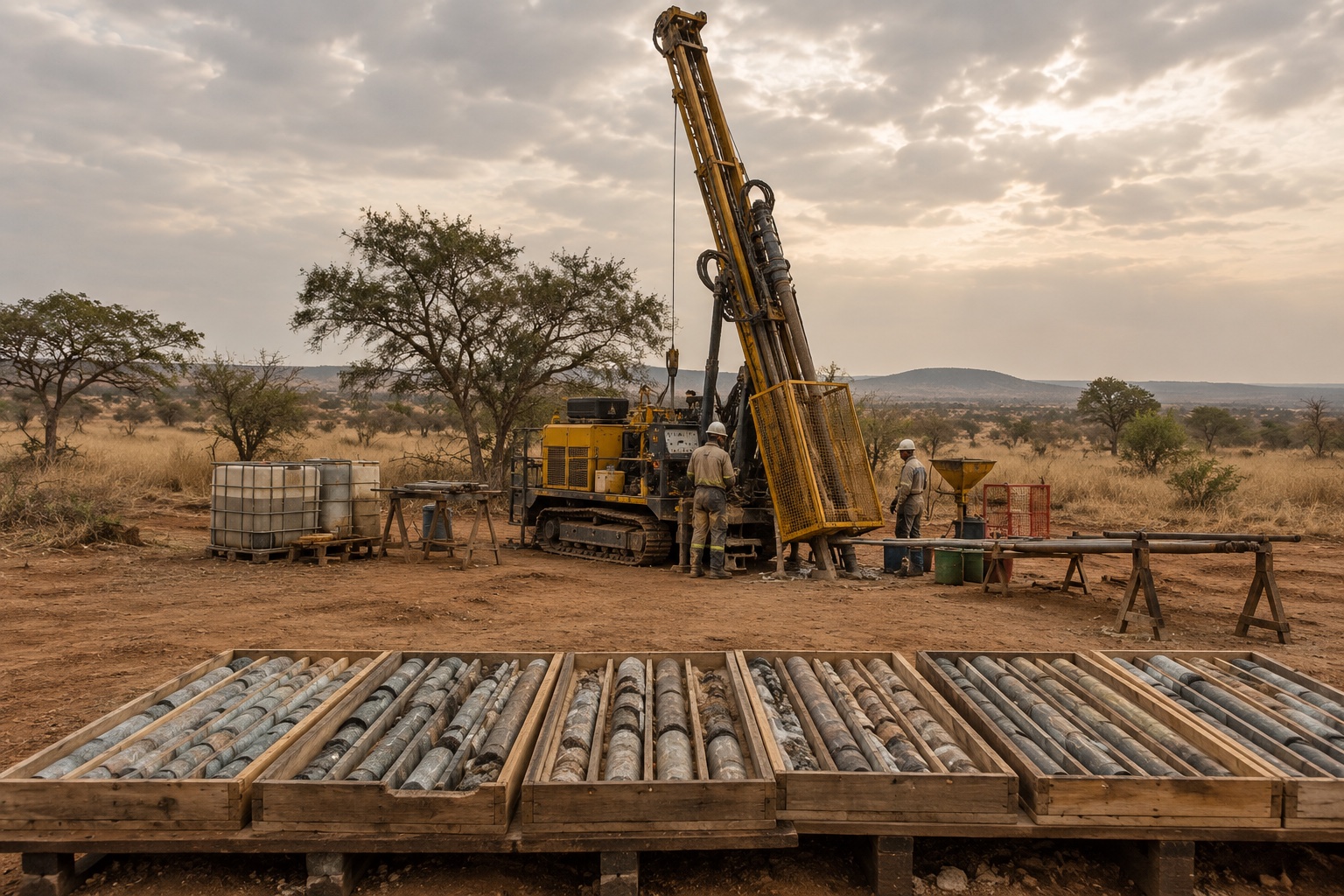 Exploration drilling equipment and geological core samples